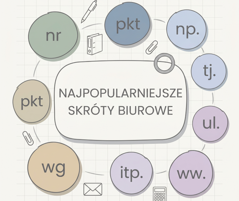 Najpopularniejsze skróty pospolite i urzędowe. Czy po np, tj, nr, wg, nr, stawiamy kropkę?