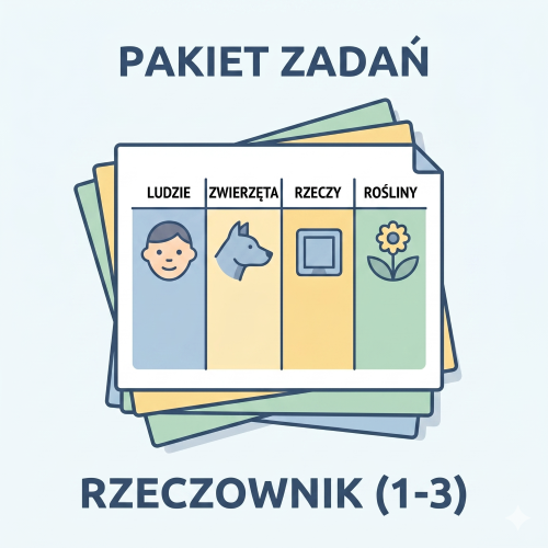 Karta pracy rzeczownik dla klas 1-3