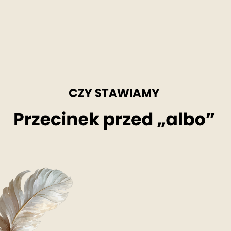 przecinek-przed-albo Przecinek przed albo