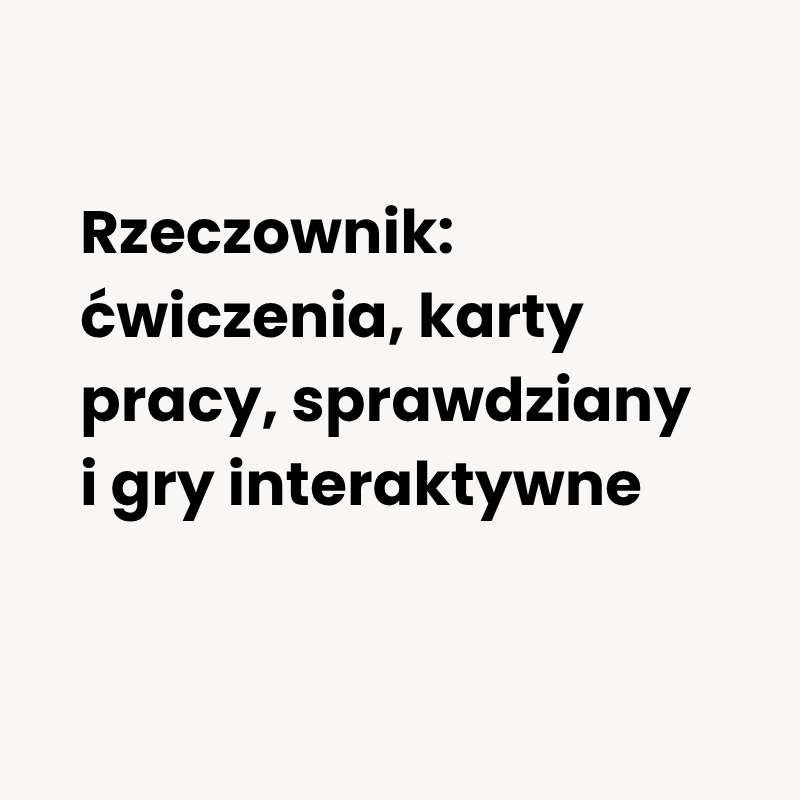 Rzeczownik: ćwiczenia, karty pracy i sprawdziany