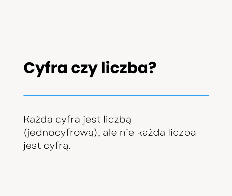 Cyfra czy liczba – dlaczego często mylimy te pojęcia?