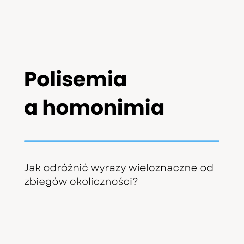 Polisemia a homonimia